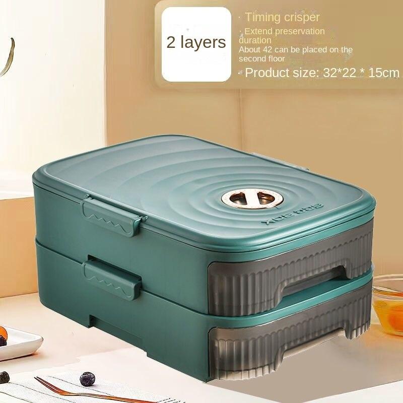 Cutie de depozitare pentru ouă cu tragere și împingere Suport pentru ouă de capacitate mare pentru frigider, cutii de depozitare pentru ouă în stare proaspătă de uz casnic