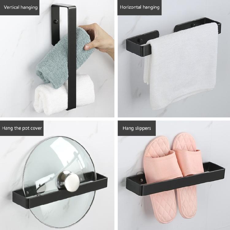 30cm Aluminum Auto Adhesive Towel Rack Not Drill Need Towel Holders Easy to Use for Bathroom Kitchens Strong Mounting