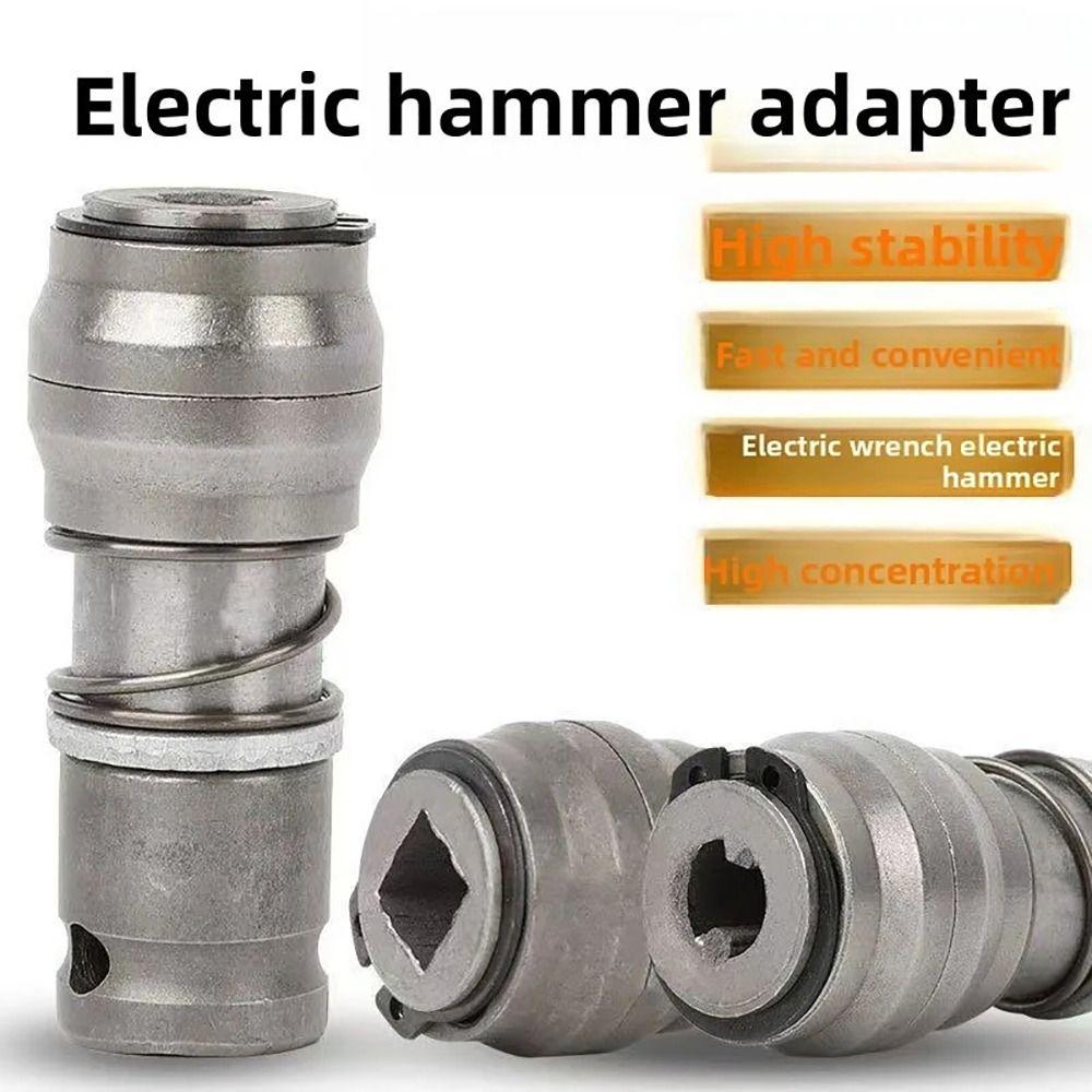 1Set Silver Electric Hammer Conversion Adapter Metal Drill Bit Adapter  Power Tool Accessory