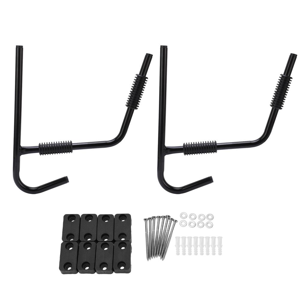 Heavy Duty Kayak Wall Rack Orderly Storage Detachable Black Metal Kayak Wall Mount Storage Rack for Garage Shed