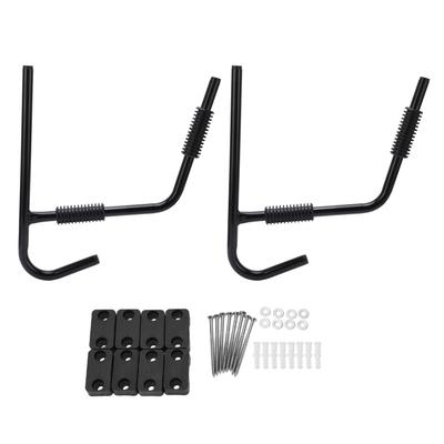 Heavy Duty Kayak Wall Rack Orderly Storage Detachable Black Metal Kayak Wall Mount Storage Rack for Garage Shed
