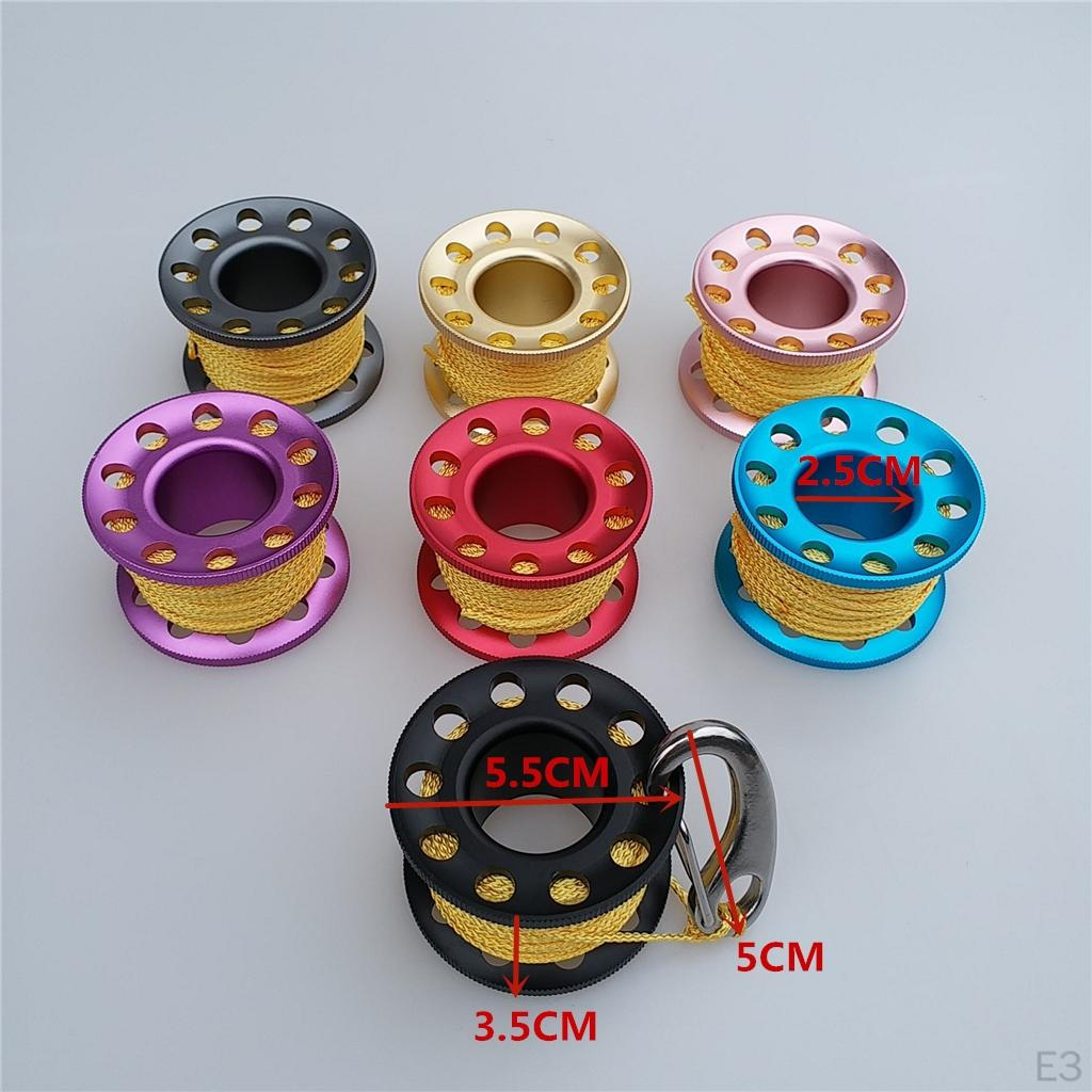 Scuba Diving Reel Snorkeling Safety Handle Spool Gray