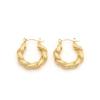 Accessories French Light Luxury Geometric Titanium Steel Ear Buckle Women'S Niche Personality 18K Gold Twist Earrings, High Sense