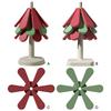 1/3 Stück Baumförmiger Untersetzer Stapelbar Weihnachts-Thematisch Hitzebeständige Tassenmatte mit Ständer Heißgeschirr-Untersetzer für Esstisch