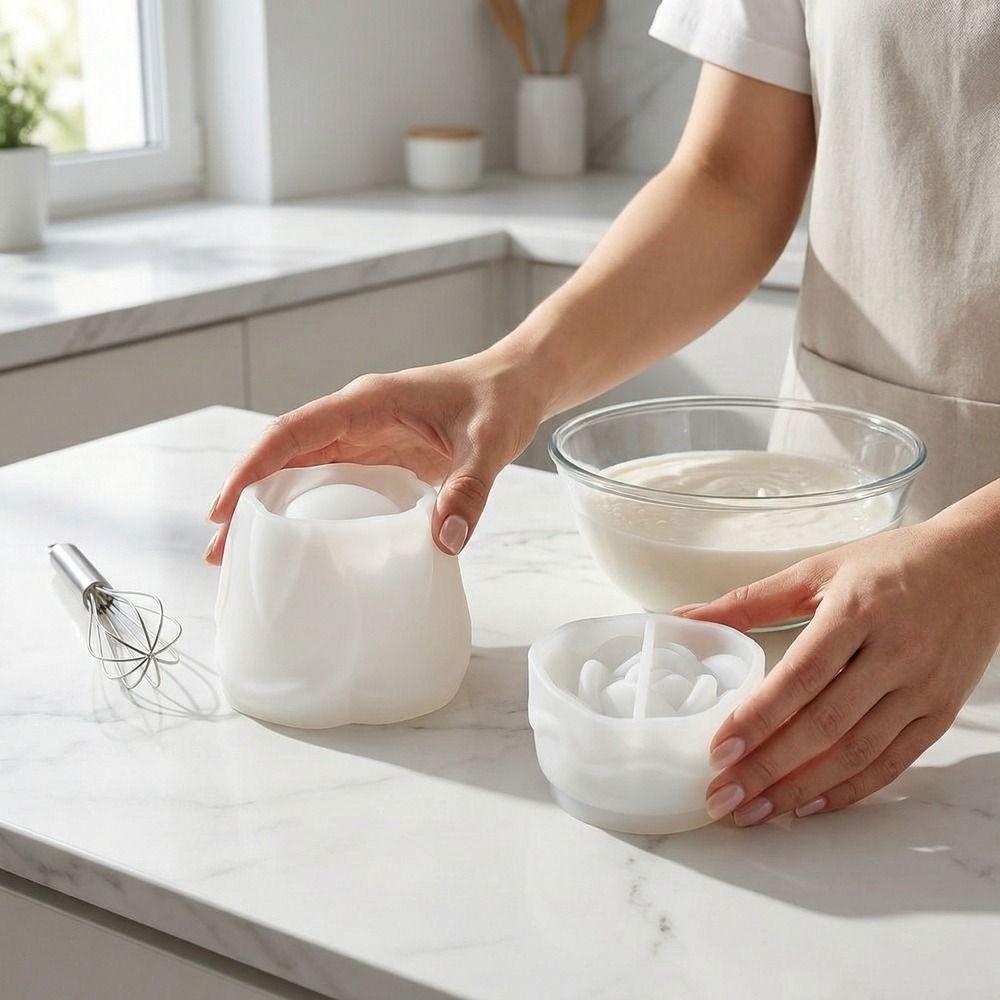 Handmade Rose Flower Molds Non-Stick Candlestick Molds Flower Candle Cup Molds Gift Making