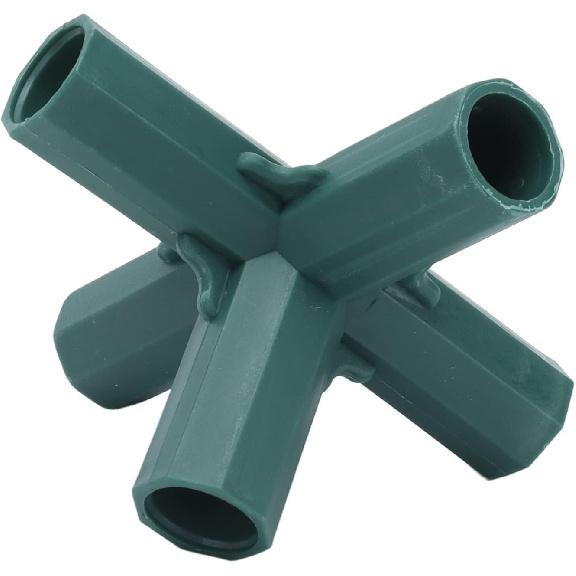 Соединитель для каркаса садового, 5-ходовой угловой соединитель 8 шт. Колышки для растений Соединение трубы для забора Опора для растений Соединитель для сборки каркаса теплицы Подходит для