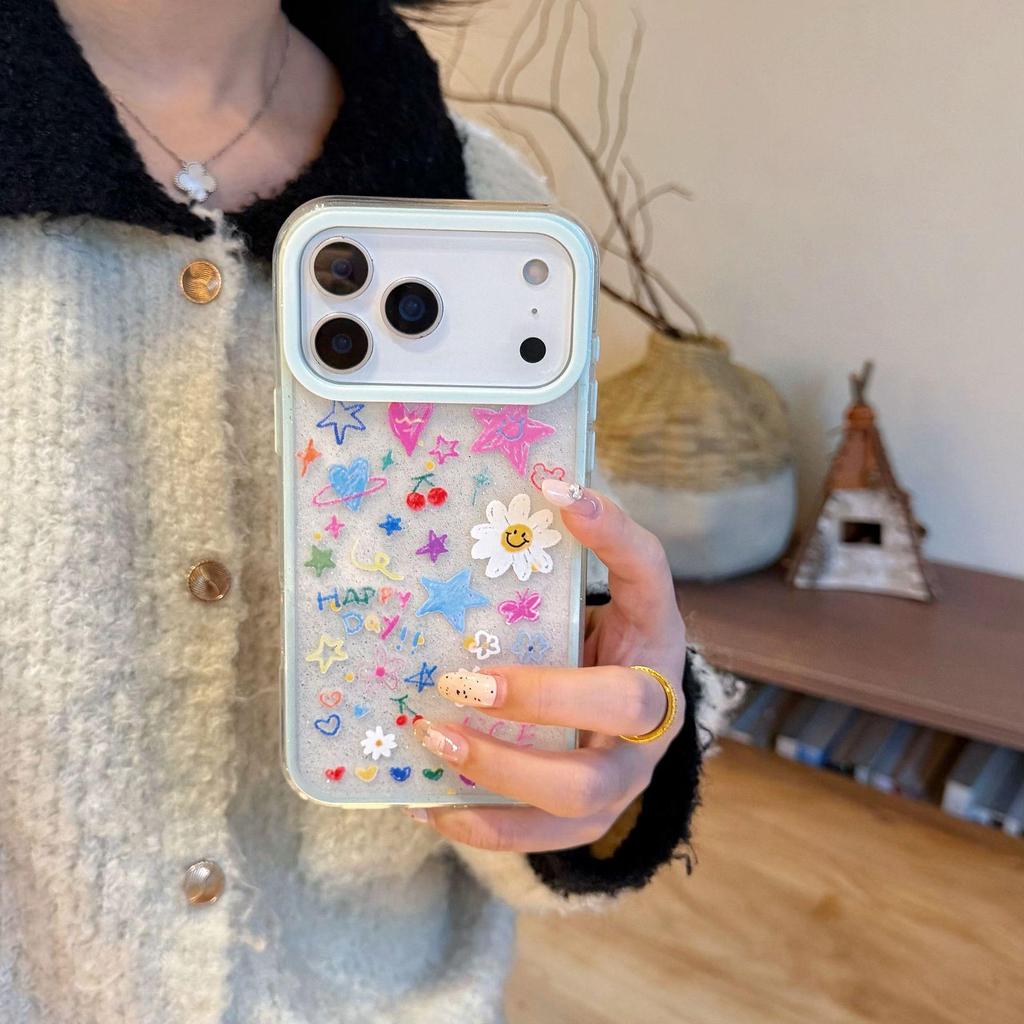Graffiti Flowers 2-in-1 Drop-Proof Protective Case for iPhone 17 Pro Max