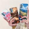 For Samsung A32 5G Case SM-A326B Clear Cute Cat Fashion Funny Painted Back Cover For Samsung Galaxy M32 5G Phone Case SM- M326B