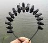 Natural Crystal Electroplating Frosted Crystal Witch Halloween Moon Crown Headband KTY
