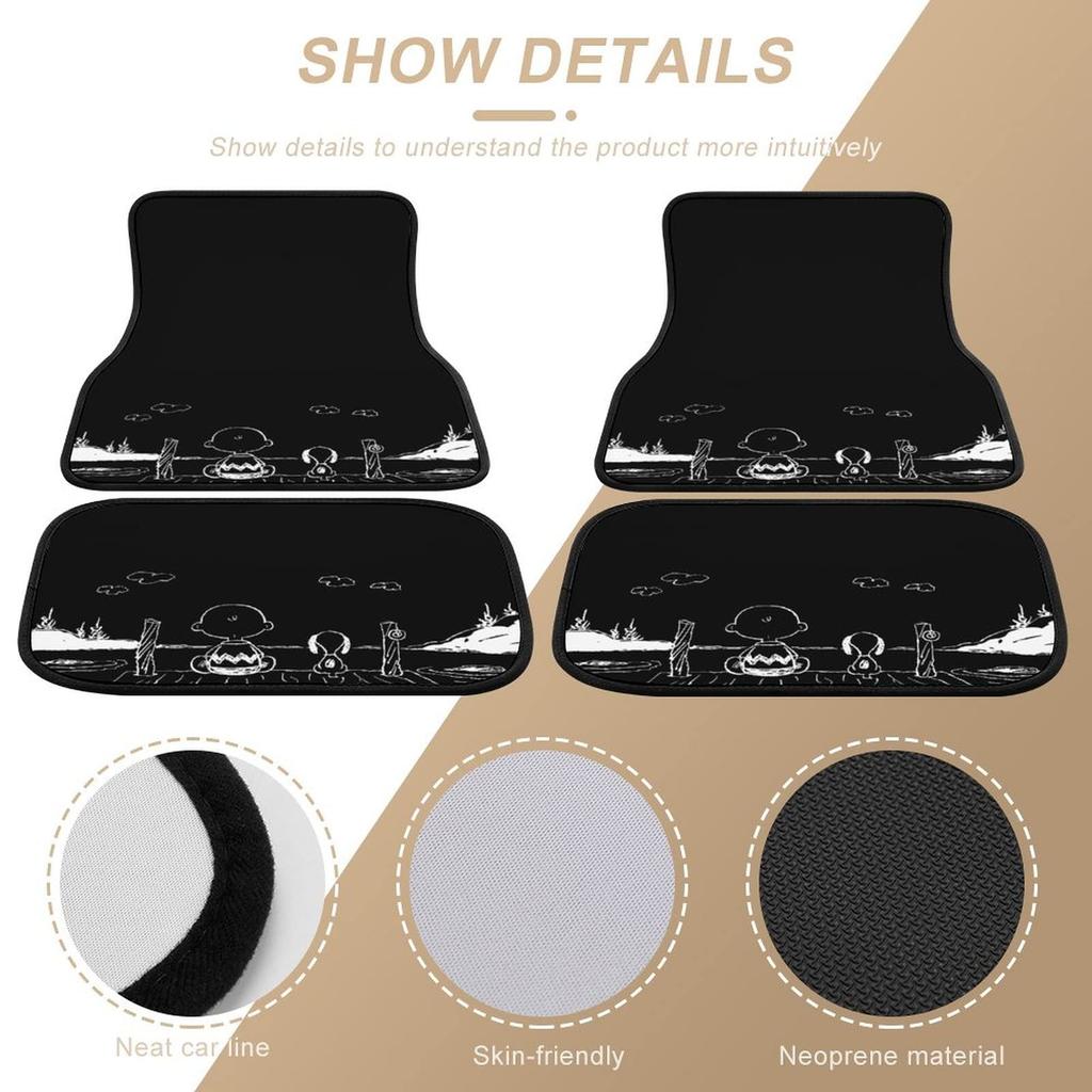 LDU 4-Piece Car Floor Mat Set (Waterproof, Washable, Anti-Slip; Interior Protection for Kei & Passenger Cars)