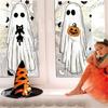 Static Window Decorations Halloween Ghostly bats Pattern Clings Plastic Reusable Glass Door Decal No Residues Design