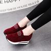 Woman Platform Slip On Velvet Sneakers Shoes Loafer