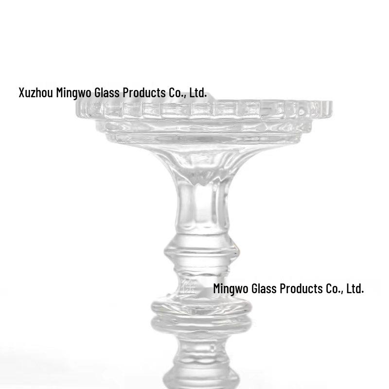 European Style Glass Candlestick: Romantic Living Room Decoration & Scented Transparent Ornament
