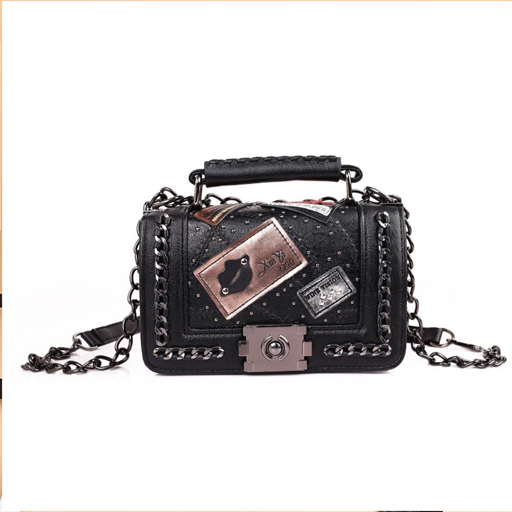 Fashion women casual leather chain shoulder largecapacity designer messenger bag Fashion women casual leather chain shoulder largecapacity designer messenger bag