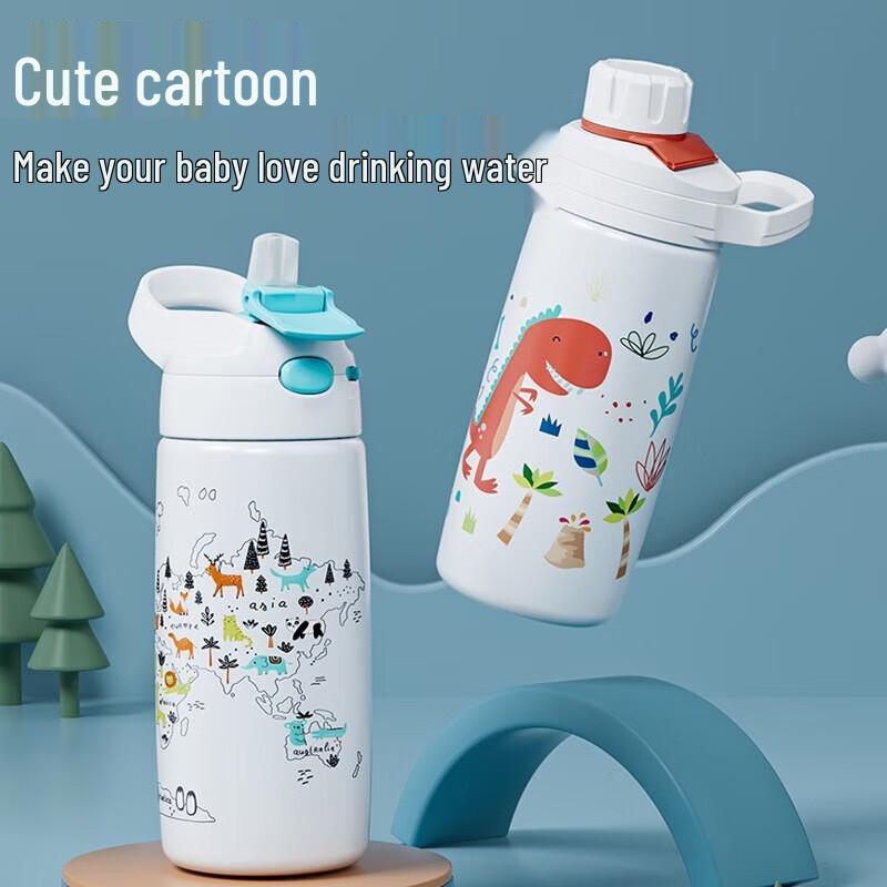 JEKO&JEKO Kids' Space Theme 316 Stainless Steel Insulated Bottle with Straw