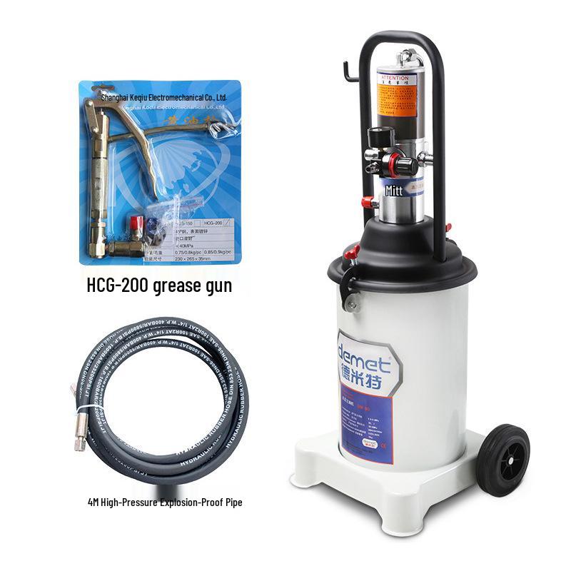 KeQiu GZ-8 Pneumatic Grease Gun: 12L High-Pressure Oil Injector Demite DM-80 DM-80