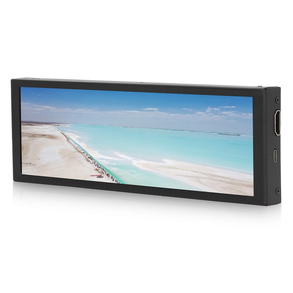 PC Case Secondary Screen 7.9in TFT LCD Temperature Monitor Driver Free 6H Hardness for Raspberry Pi 4B Basic Version