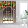 Merry Christmas Shower Curtains New Year Santa Bathroom Decor Bath Curtain Cartoon Snowman Elk Bath Bathroom Curtains