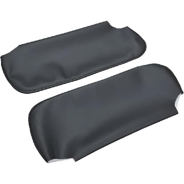 Schwarze Auto-Sonnenblendenabdeckung PU-Leder, Paar für linke und rechte Seite, Passend für Chevy Camaro Firebird 1993-2002 (Nur Haut)