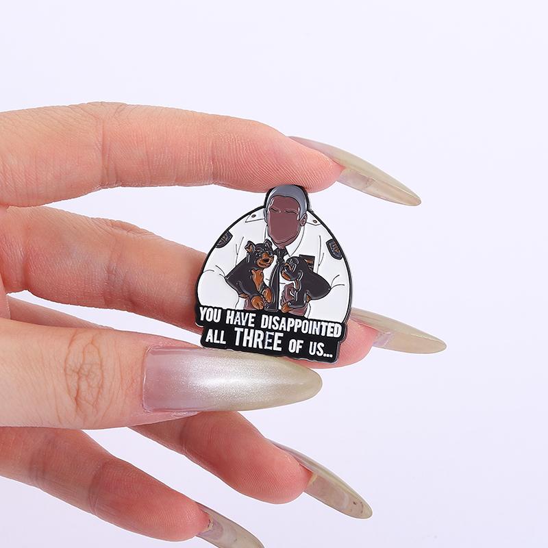 Movie Character Quotes Enamel Pins Custom TALK LET'S DRINK IN SILENCE Brooches Lapel Badges Clothes Jewelry Gift for Friends