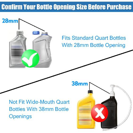 Lower Unit Gear Oil Pump For Standard Quart Bottles, Includes 3/8 Inch Metal Swivel, 8Mm And 10Mm Adapters Fit Most Marine And Mercury Boat Outboard