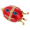 Egg Shaped Trinket Boxes Rhinestones Inlay Exquisite Jewelry Trinket Boxes for Art Collection Home Decoration