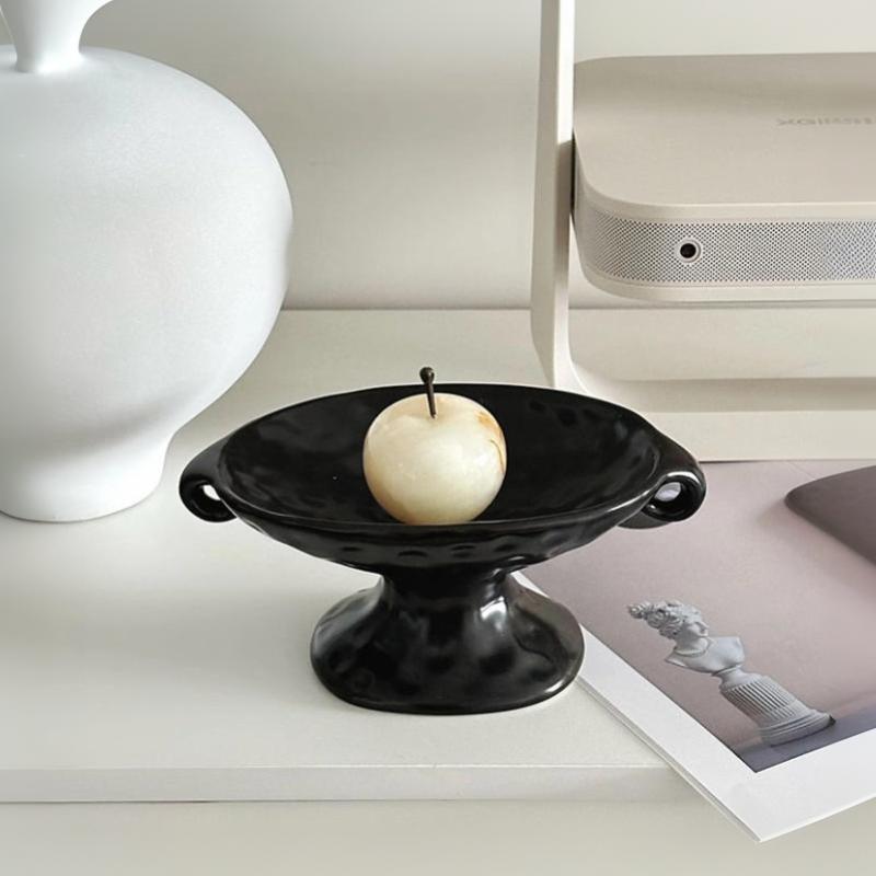 Ceramic Double-Ear Soap Dish, Vintage Double-Ear Soap Dish With High Stand, Suitable For Home Decoration, Bathroom Soap Storage