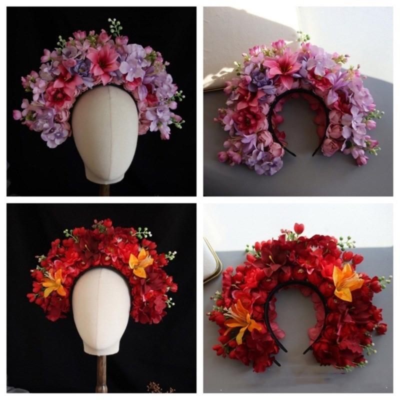 Bridal Garlands Florals Crowns Wedding Flower Headband Beach Wreath Hairband Girl Hair Accessory Women Head Hoop Props