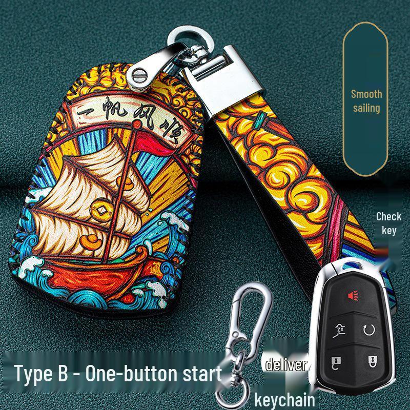 

Cadillac Key Case for XT5/CT5/XT4/XTS/ATSL/CT6 with Buckle for CT4/XT6/SRX