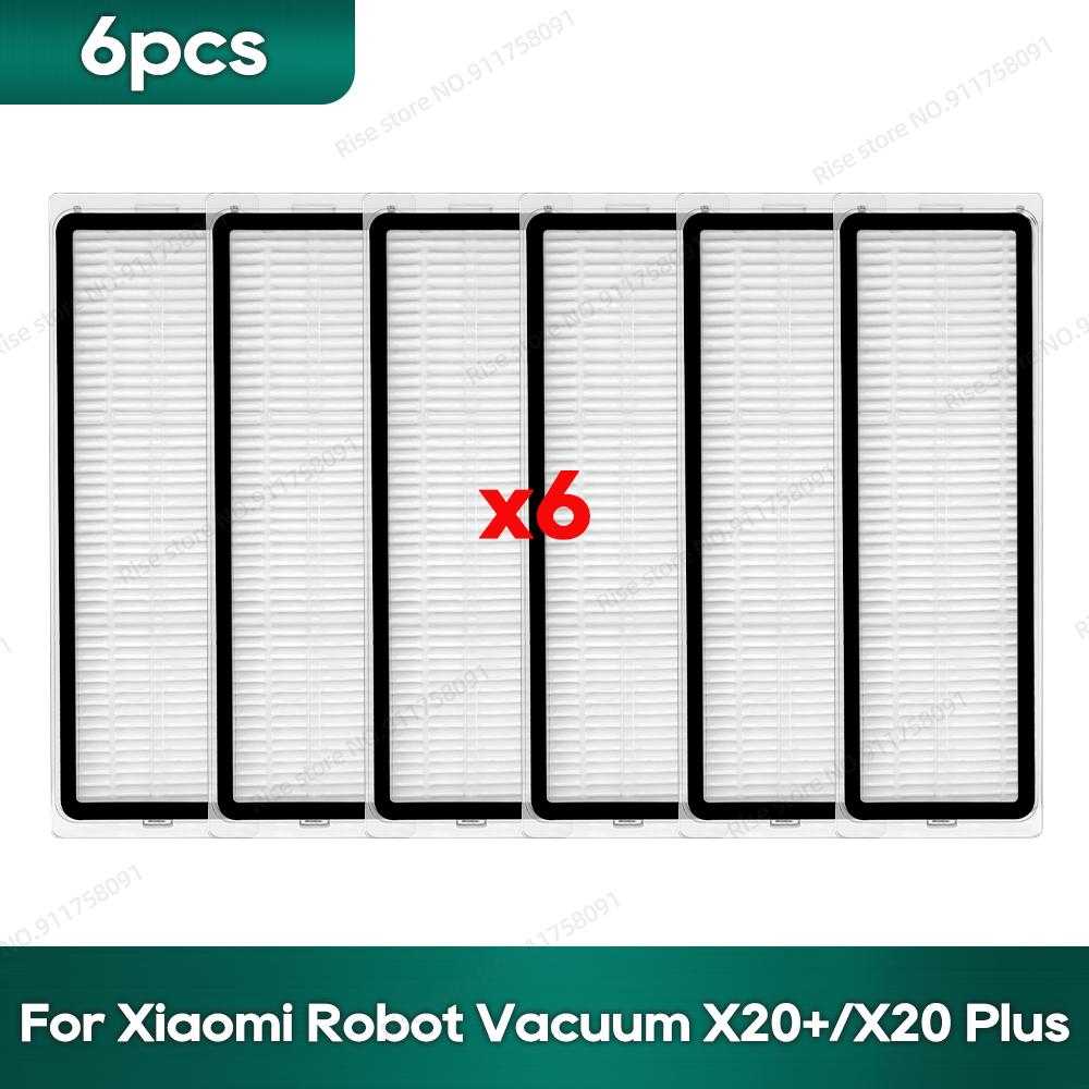 Compatible for Xiaomi X20 Plus / X20+, Xiaomi X10 Plus / X10+ Accessories Bags Hepa Filter Mop Cloth Main Side Brush Parts