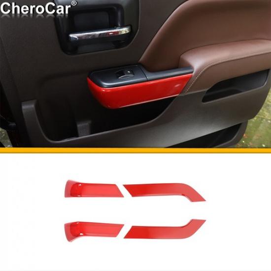 Interior Door Handle Panel Cover Frame Trim for 14-18 Chevy Silverado/GMC Sierra