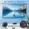 Duttek HDMI Converter 8K HDMI Converter Adapter Male to Female 8K HDMI 90 Degree Adapter High Speed 48Gbps HDMI Adapter Supports 8K Transmission for