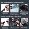 Xiaomi Car Window Glass Breaker Seat Belt Cutter Safety Hammer Emergency Escape Tool Life Saving Rescue Device Auto Repair Accessories