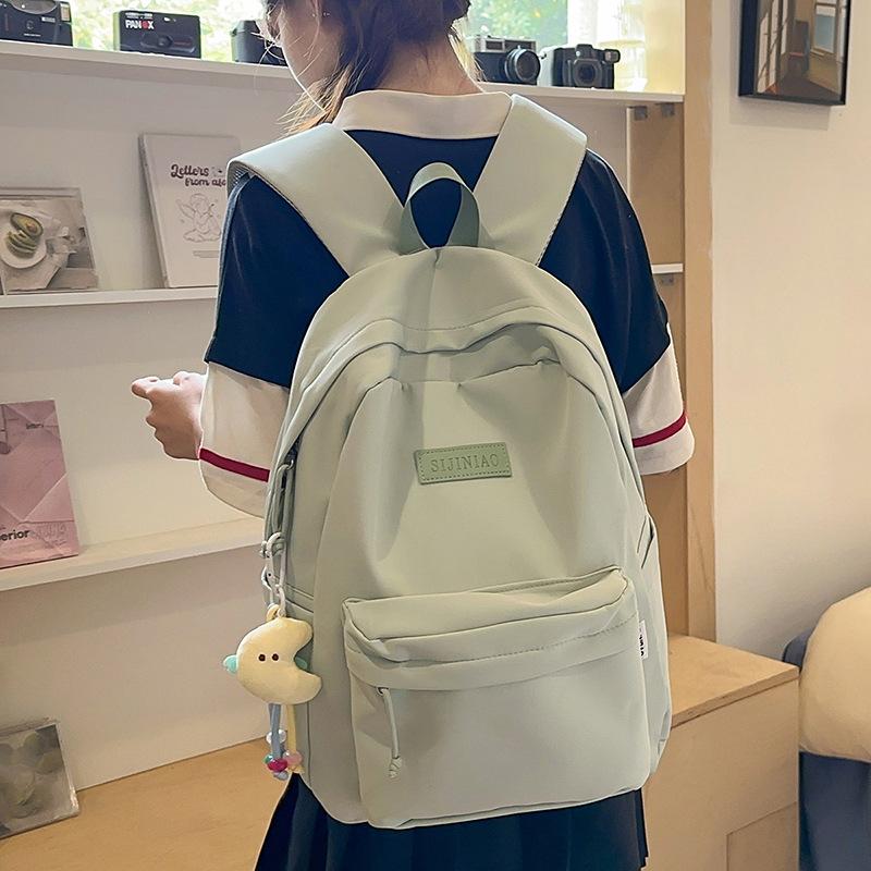 Schoolbag junior high school student schoolbag female college student new simple large-capacity outdoor travel backpack female high school student