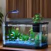 Small Aquarium Starter Kit Small Betta Fish Tank Clear Silent Aquarium Decorative Desktop Fish Tank for Betta Terrapin Frog