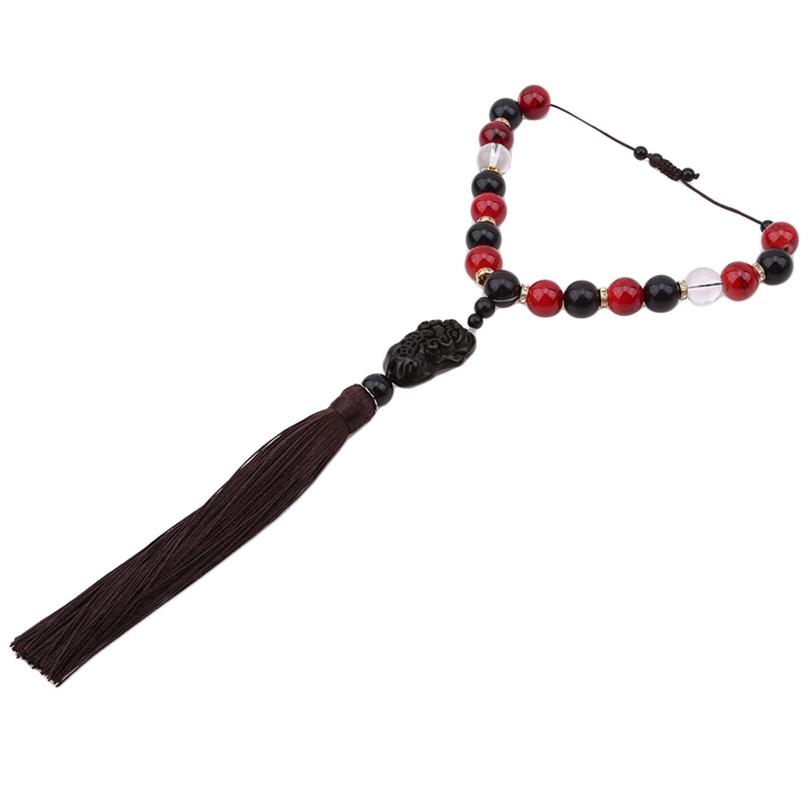 Car Ornaments Buddha Beads With Brave Troops Auto Interior Rearview Mirror Hanging Pendant Stalls