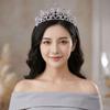 Shiny Baroque Crown Metal Rhinestone Crown Temperament Princess Tiara  Women