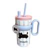 316 Stainless Steel Thermos Cup Girls High Value Desktop Cup Large Capacity Cute Straw Giant Water Cup