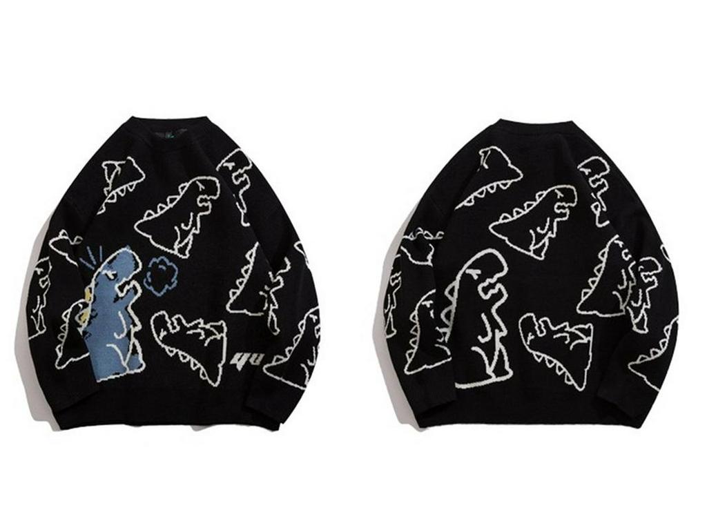 Unisex Dinosaur Knitted Wool Sweater