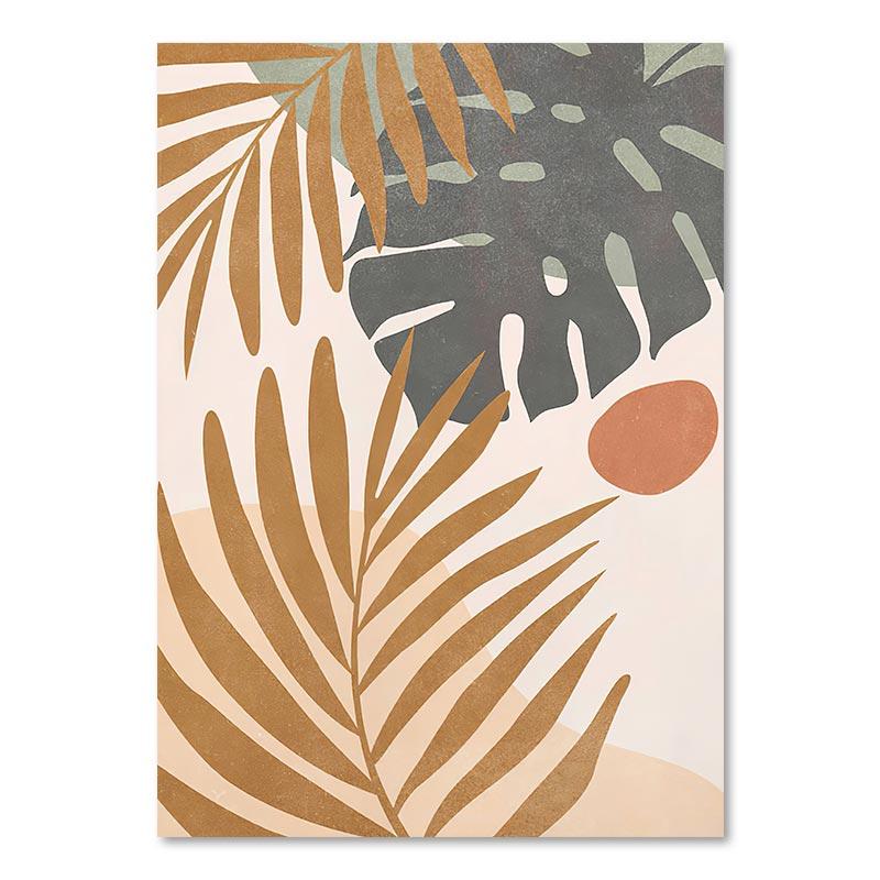 

Бохо абстрактные листья холст картины монстера радуга солнце постеры скандинавские настенные художественные картины для гостиной принты для домашнего декора 60x80cm No Framed