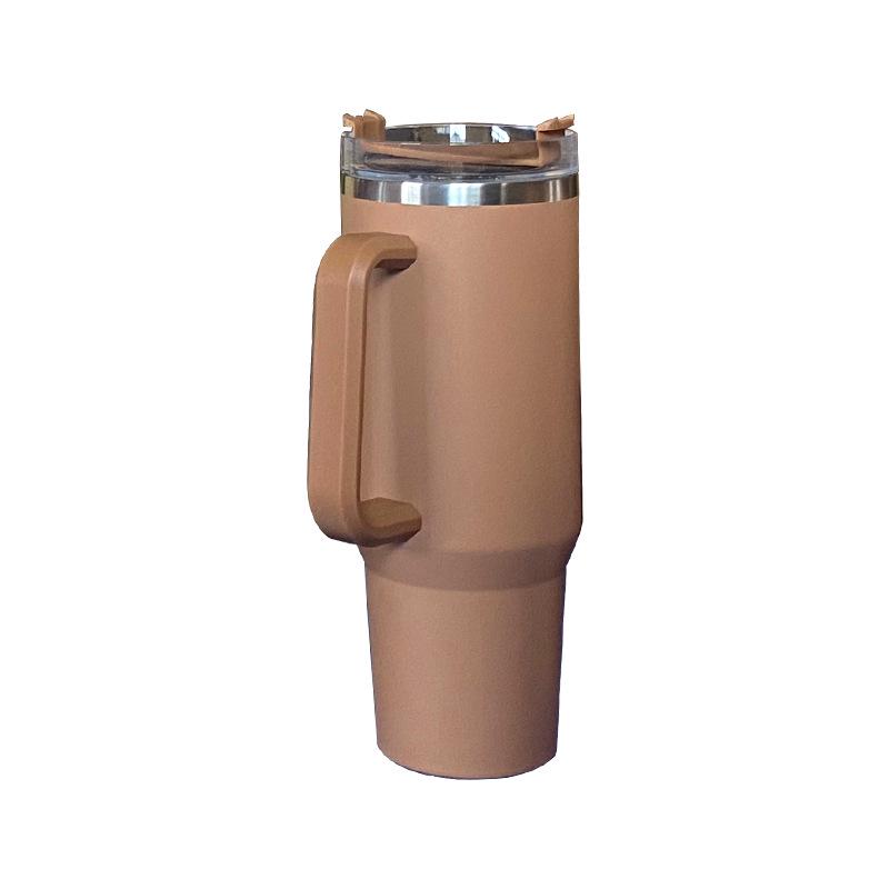 Large Capacity 40oz Insulated Stainless Steel Car Cup with Handle - Portable Outdoor Ice King Cup