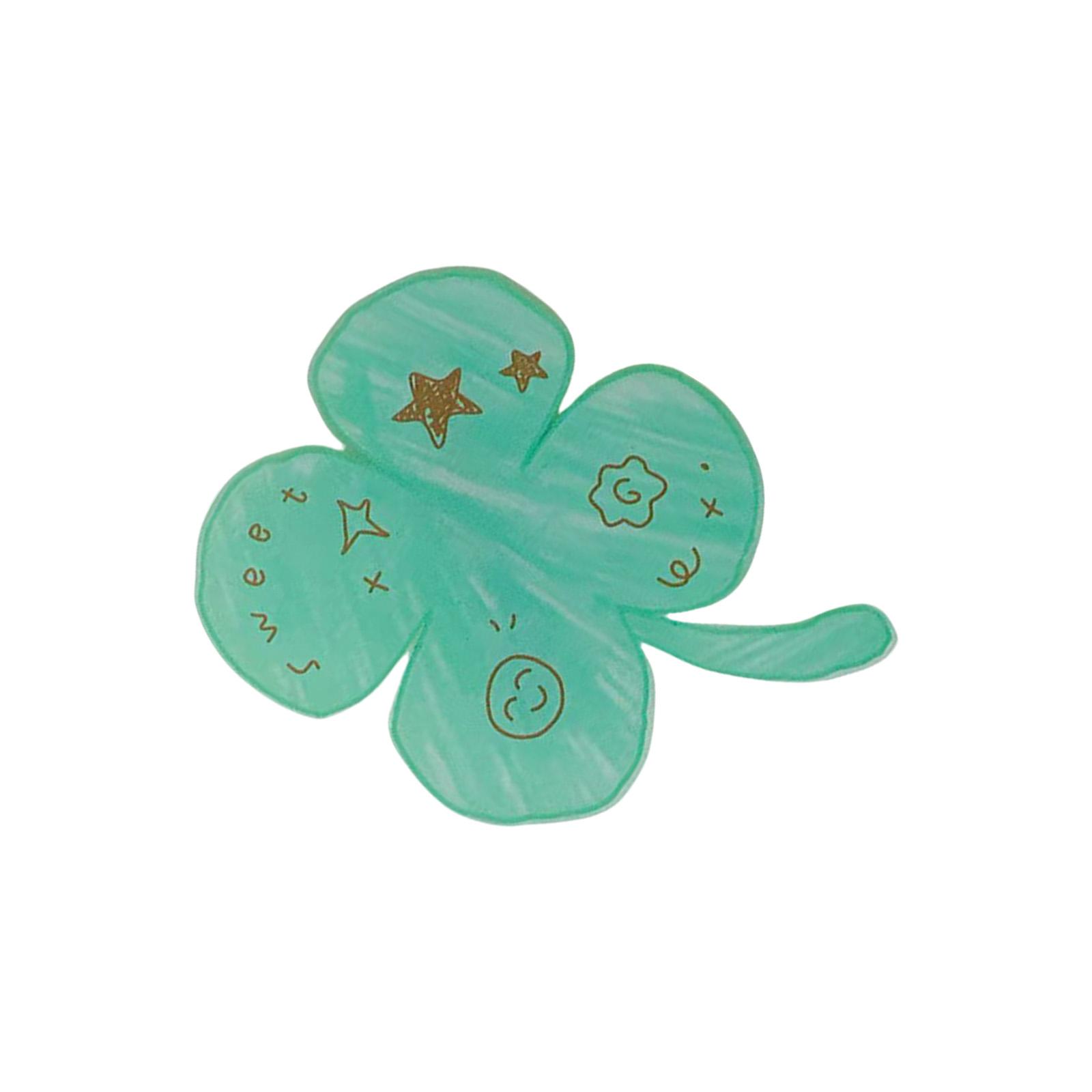 

Contemporary Clover Hair Clip Sweet Style Hair Accessory Acrylic Slip Resistant Design For Daily Wear Or Parties S