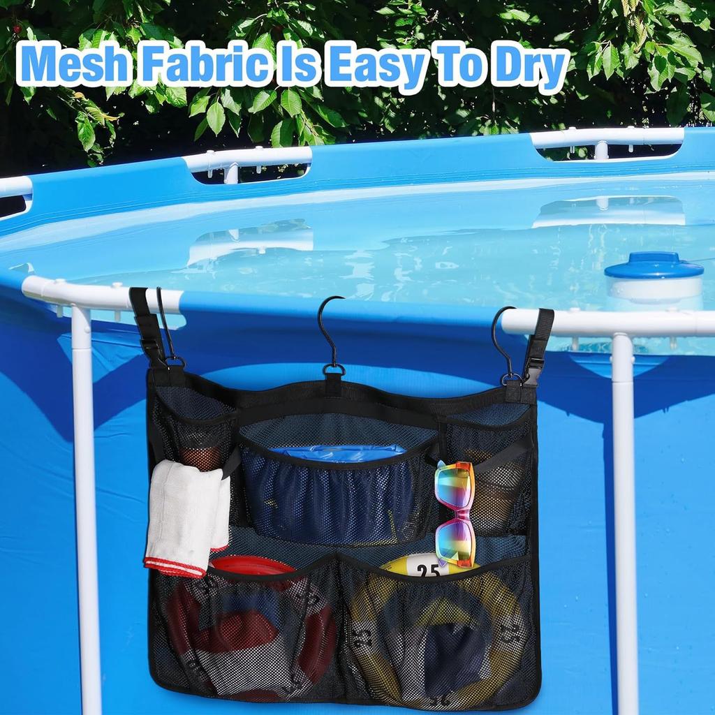 Summer Hot Selling Multifunctional Outdoor Swimming Pool Hook Storage Bag Toy Storage Bag Extra Large Bath Hanging Mesh Bag