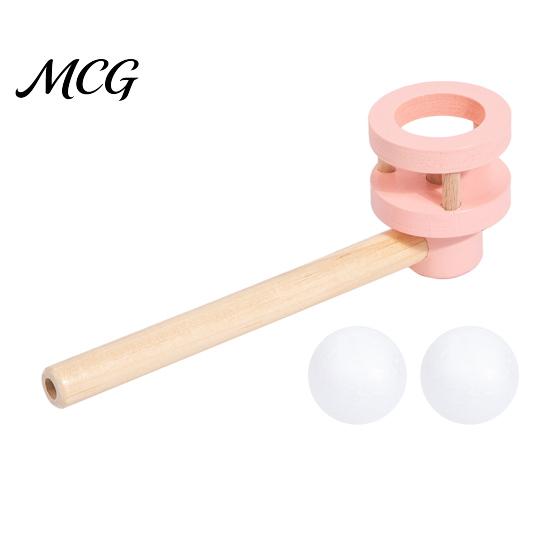 Toddlers Ball Blowing Toy Kids Floating Blow Toy, Suspension Wooden Pipe for Lung Capacity Training, Educational Boys Girls Children