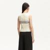 Veromoda Women's 2025 Color Block Stripe Round Neck Sleeveless Knit Top