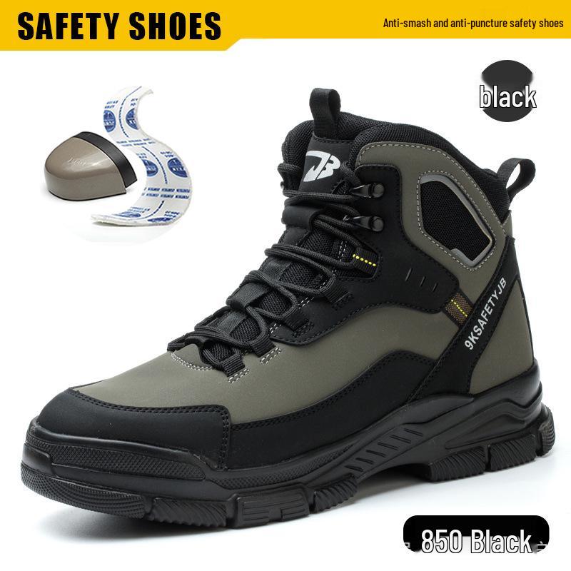 Men's Durable, Lightweight, Water-Repellent Safety Boots - Anti-Smash, Anti-Puncture Protection