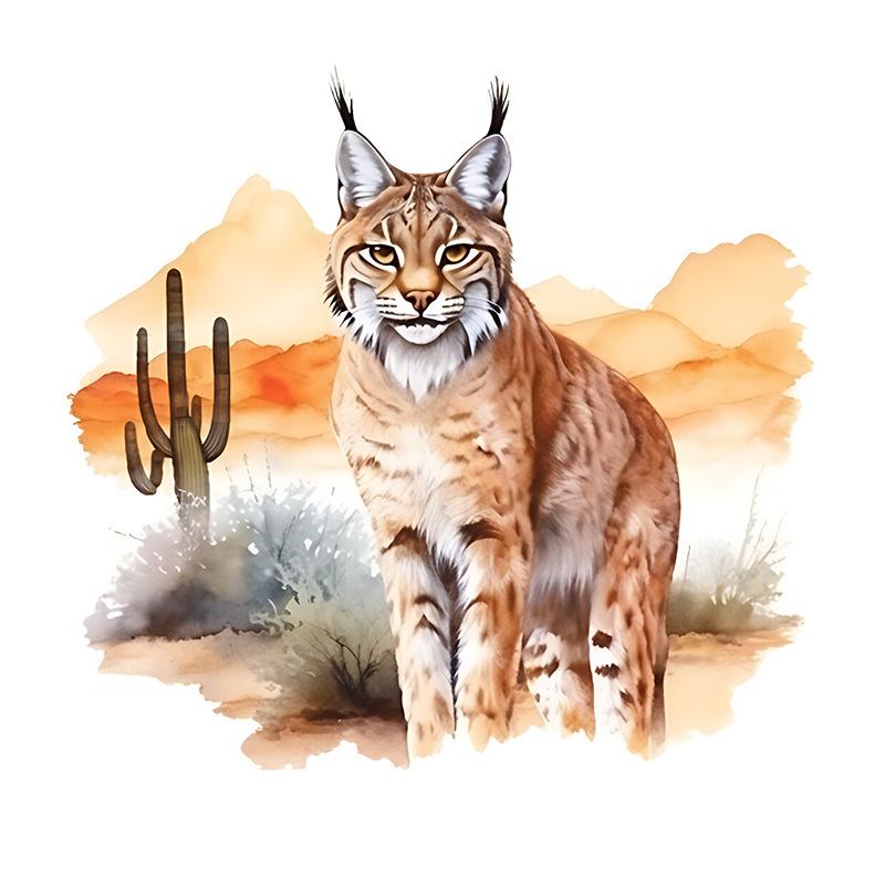 

Наклейки на стену с изображением рыси, дикие животные, виниловые наклейки, съемные, большая кошка, настенное искусство, самоклеящиеся, домашний декор, стены, диван, телевизор, фон 30x30CM разноцветный