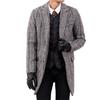 Men's Woolen Coat Thickened Coat Printed Woolen Windbreaker
