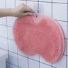 Peeling-Duschmassagematte, rutschfeste Badeschrubbunterlage, Fußwaschunterlage, an der Wand montierte Matte zum Reiben der Rückseite mit Saugbürsten