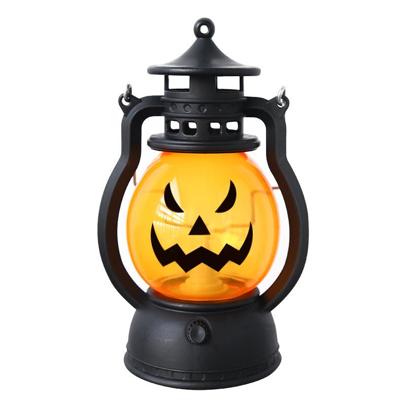 Halloween Decoration Oil Lamp Prop Pumpkin Skull LED Pony Lantern Creative Holiday Bar Party Light Bar Party Atmosphere Props